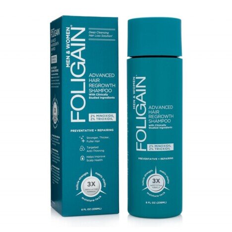 FOLIGAIN Sampon pentru regenerarea parului cu 2% Minoxidil & 2% Trioxidil? (8oz) 236ml